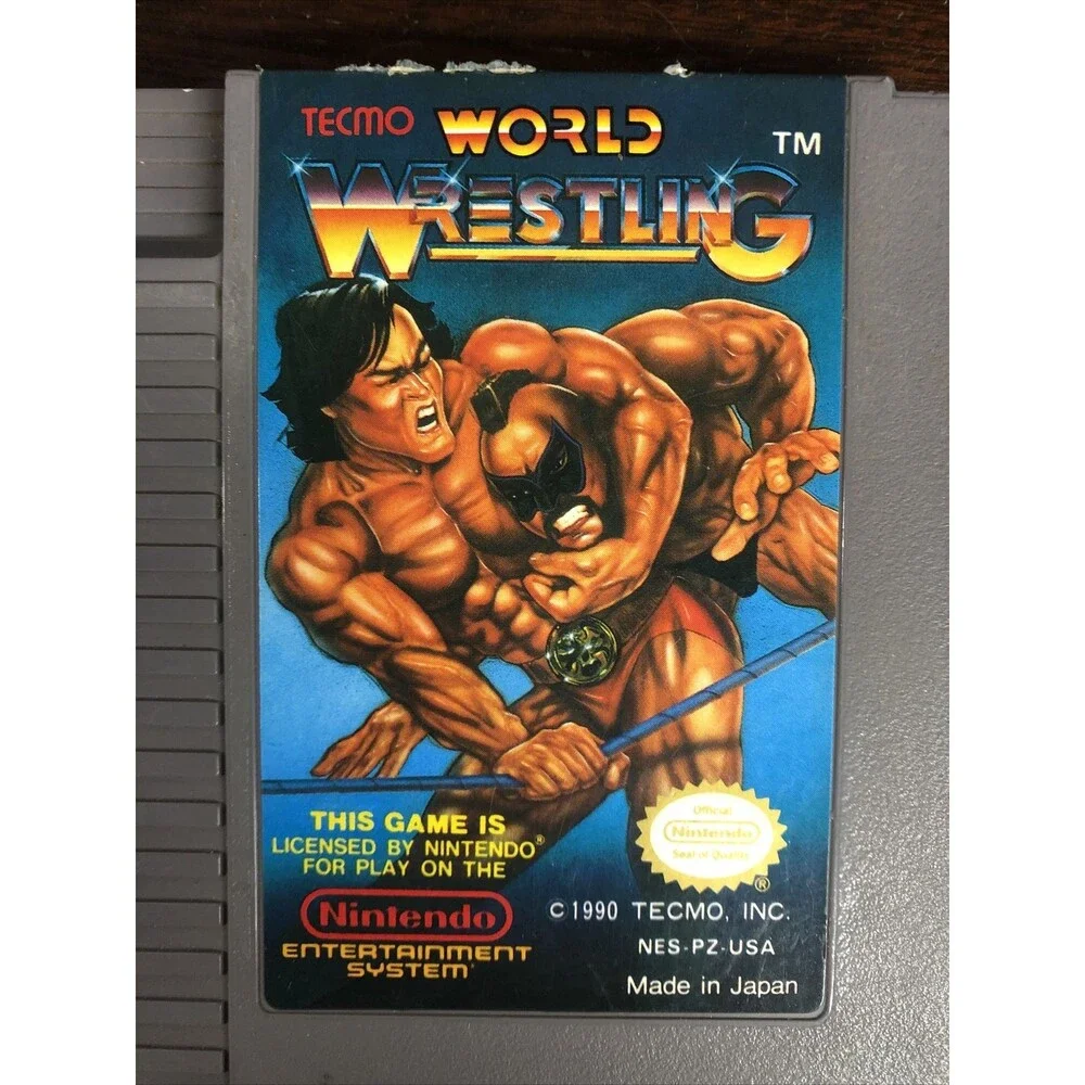 Tecmo World Wrestling Nintendo NES Authentic Game Cartridge Loose Tested